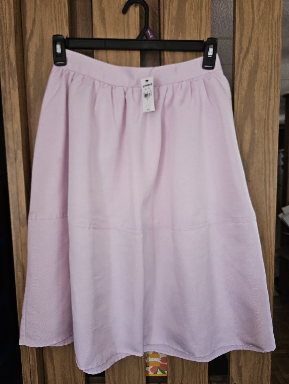 NWT Express Sz 6 Light Pink A-Line Back Zip Skirt